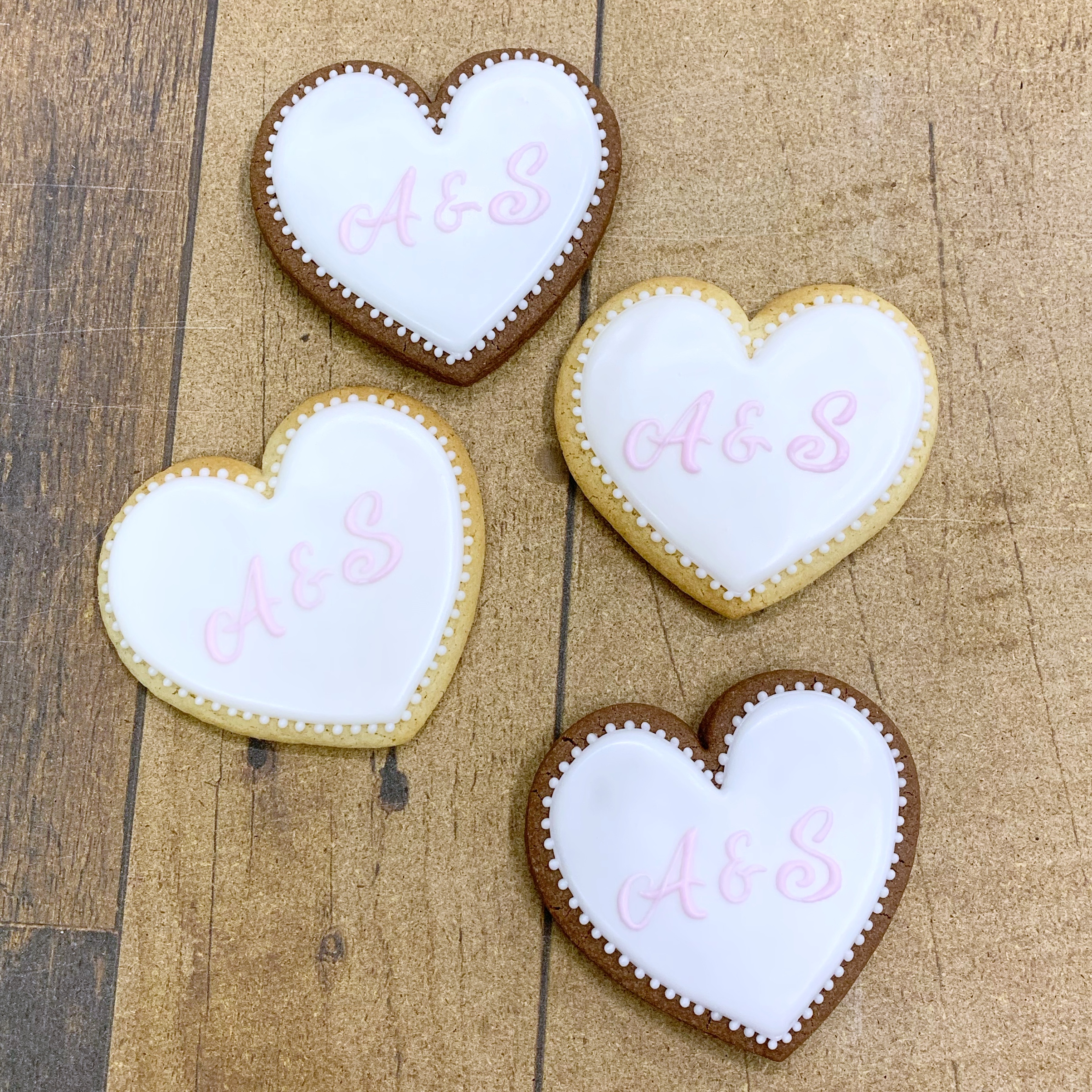 Heart Initial Cookies